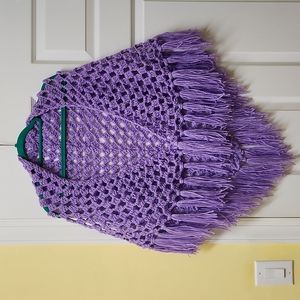 Lilac triangle  crocheted shawl